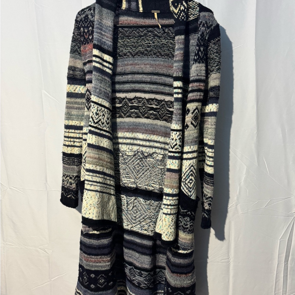 Free People Multicolor Patterned Cardigan Size XS